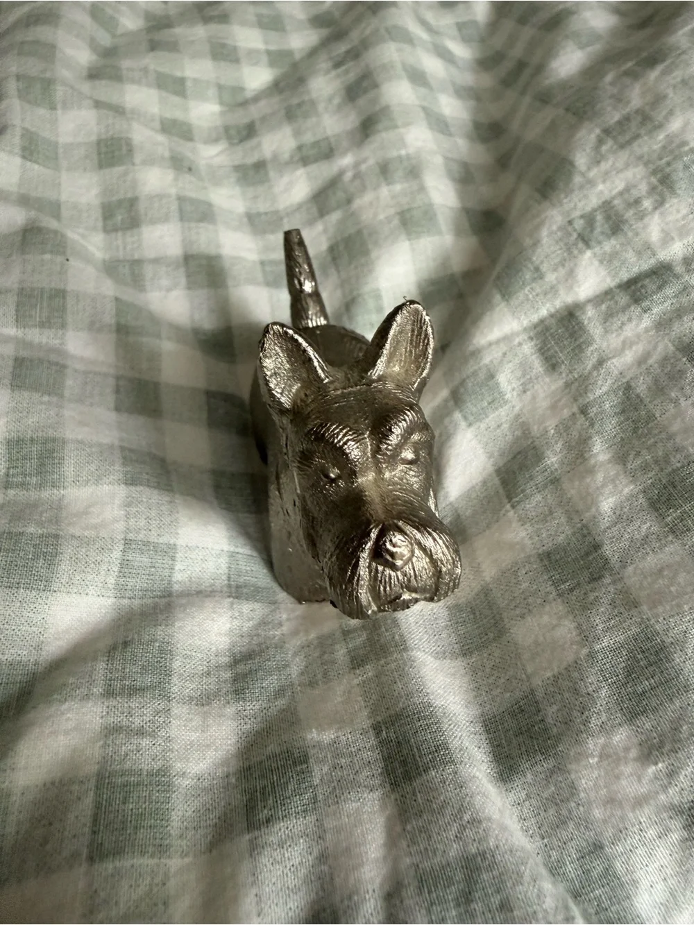 Timex Silver Scottie Dog Desk Clock - Metallic Finish